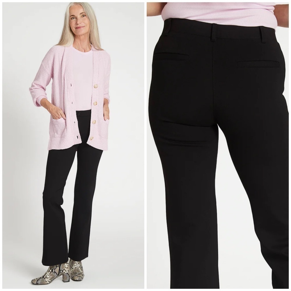 Betabrand Boot-Cut | Classic Dress Pant Yoga Pants Black S Petite